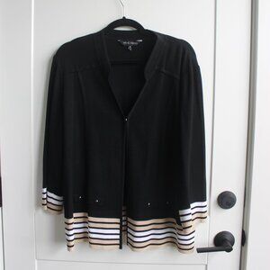 Ming Wang Knit black knit blazer Size XL